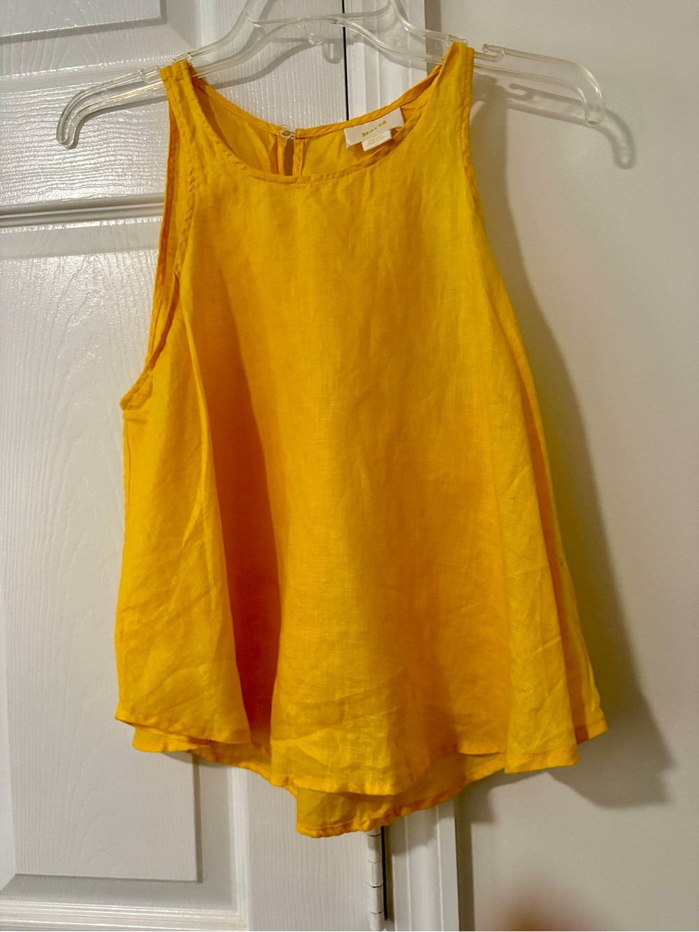 Maeve Bright Yellow Linen Tank Top